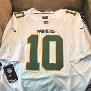 NFL Green Bay Packers White Jersey with Green and Gold